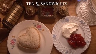 Whispered ASMR (matcha tea &amp; strawberry sandwiches)