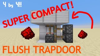 1x1 Small Easy Piston Trapdoor in minecraft | ANY Version