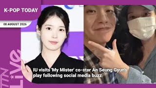 [English] #KPOPToday IU visits 'My Mister' co-star An Seung Gyun's play following social media buzz. screenshot 4