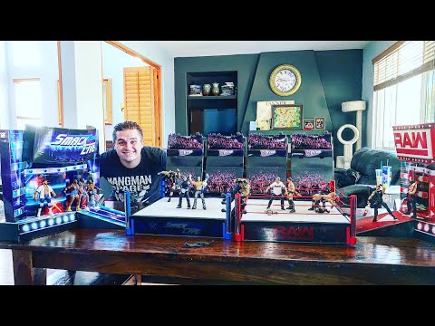 WWE STAGE AND CROWD POP-UP UNBOXING!! RINGSIDE COLLECTIBLES!