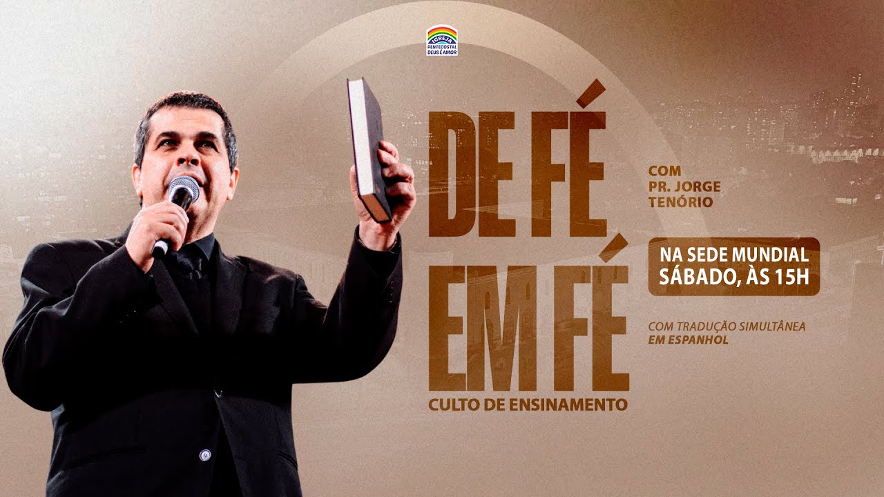 Pr. Jorge Tenório | De fé em fé | IPDA AO VIVO | 17/01/2026