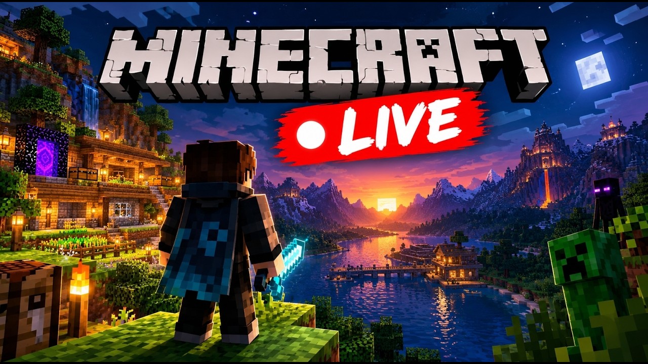 🔴 MINECRAFT LIVE 🔥 | Survival Adventure Begins! 😈💎 | Road to OP World ...