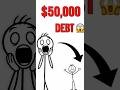 He Had $50,000 Debt and Only $5,Then Everything Changed💰 #debtfree #money #motivation #mindset