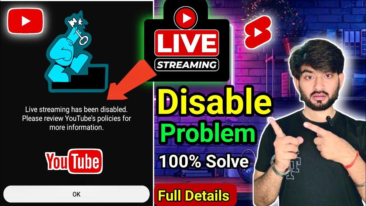 ✅Live Streaming has been disabled. Please review Youtube's policies for more information 
