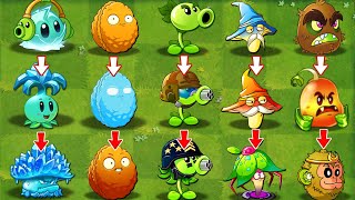 Pvz 2 Discovery - All Plants Have Same Shape & Skill Evolution NOOB - PRO - HACKER Version