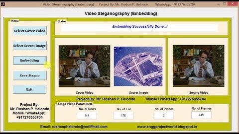 Video Steganography Hiding Secret Image in Video Matlab Source Code Video Steganography Using Matlab