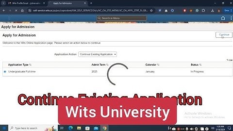 Wits University Application for 2025 Academic Session