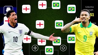 ENGLAND X BRAZIL! 🤩🤩 BEST SPECIAL SQUAD BUILDER!! EFOOTBALL 2024 MOBILE