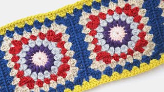 Crochet Fast And Easy Square For Blanket / Scarf