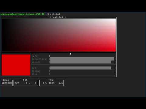 rgb-tui - color picker with a terminal UI.