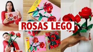 ARMANDO MI PRIMER LEGO - ROSAS ROJAS (Unboxing + armado + florero) 