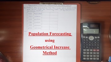 Population Forecasting | Geometrical Increase Method | Civil Engineering