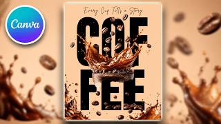 Coffee Splash Typography Effect Tutorial in Canva