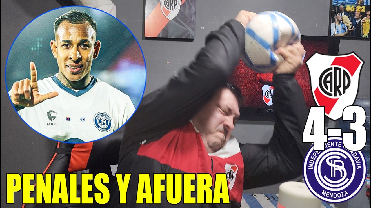 VILLA ELIMINÓ A GALLARDO - River Plate vs ind Rivadavia - REACCION RE CALIENTE