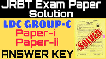 JRBT LDC Group C Exam Question Paper Solution 2021 | Tripura LDC Group C Answer Key