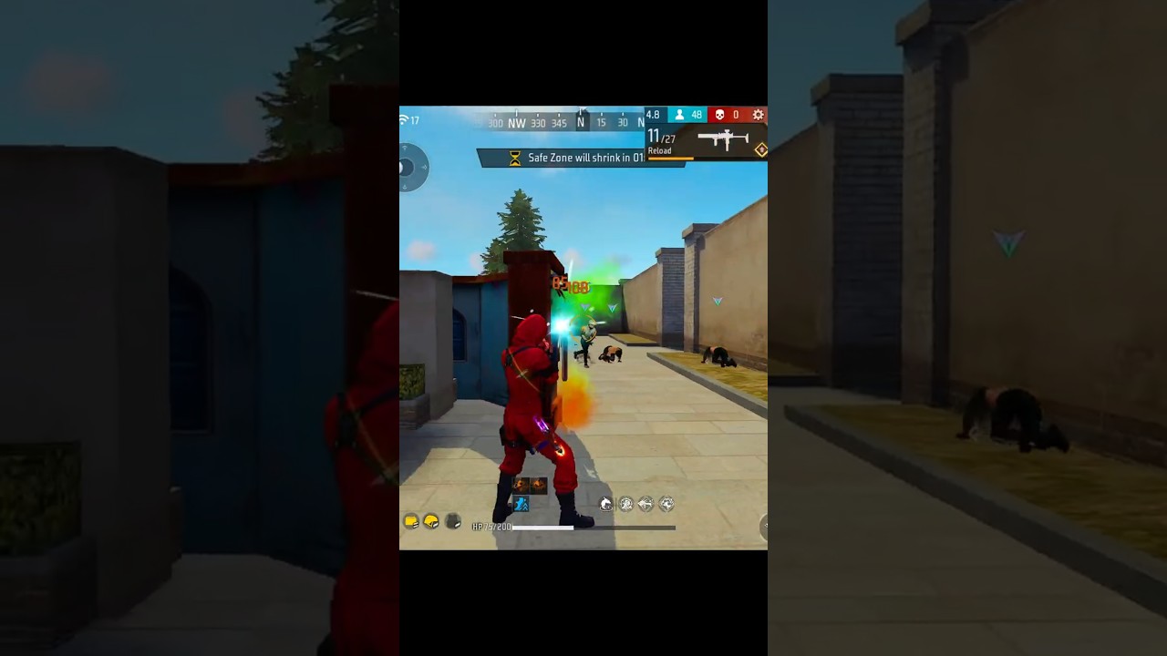 Mac10 1vs4 Clutch 🔥😱 #freefire #badge99