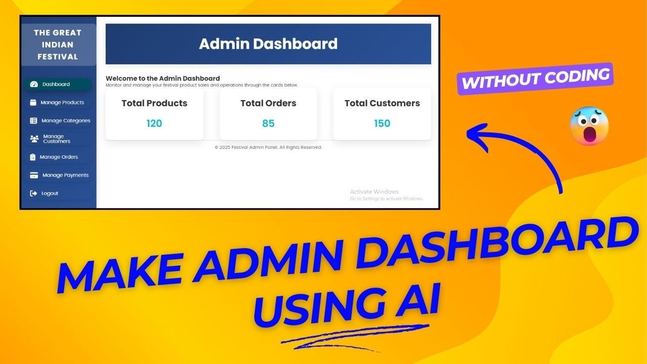Making Admin Dashboard Using AI Without Coding || Admin Dashboard ...
