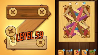 🏅 SCREW PUZZLE: Wood Nut & Bolt 🤪 Level 59 🧩 Gameplay Walkthrough