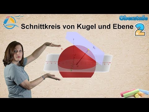 Schnittkreis von Kugel und Ebene - Vektorrechnung Gymnasium StrandMathe - Übung 2