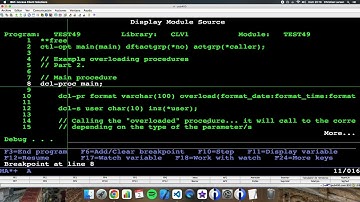 Coding in RPG (IBM i/AS400). Overloading procedures.