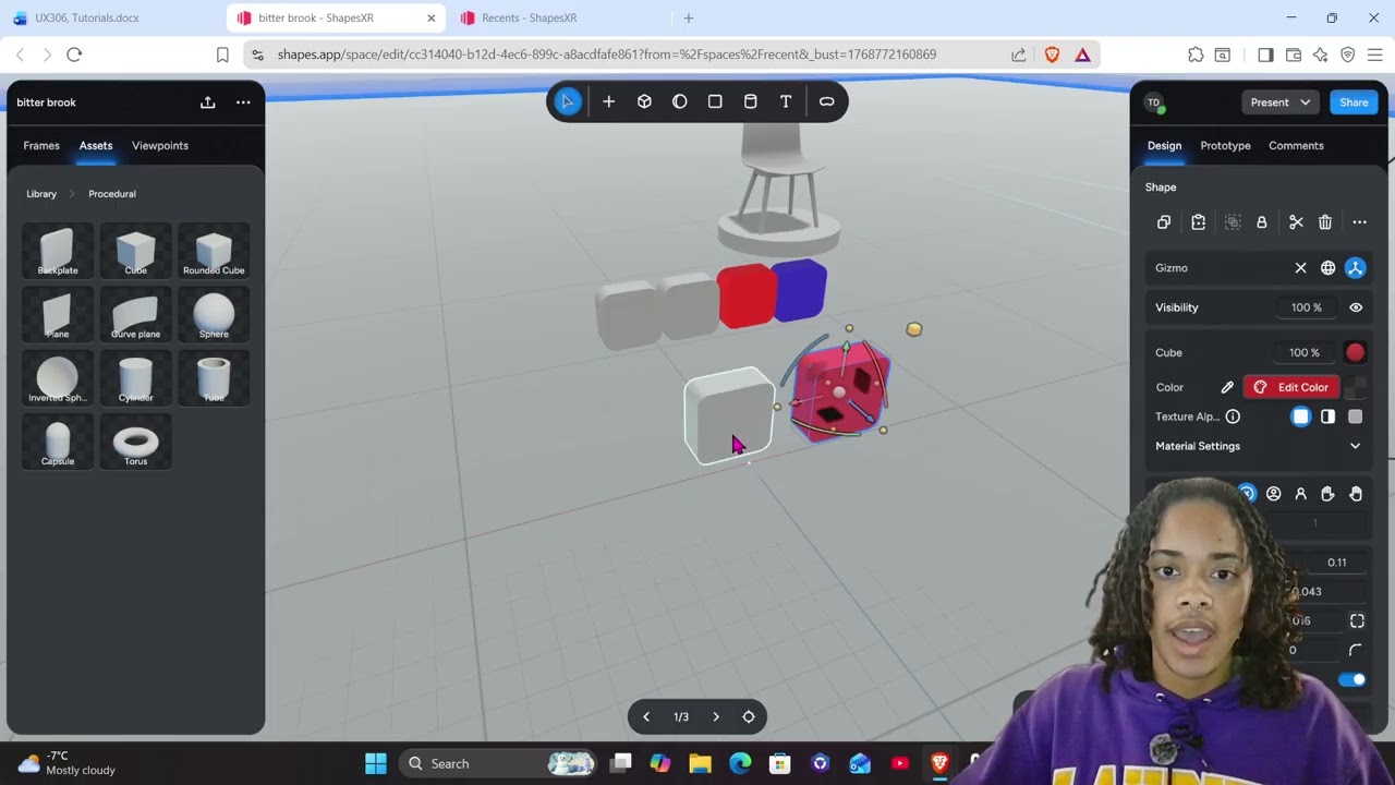 UX306 - Tutorial #1, Intro to Shapes XR - Tahaan Da Silva