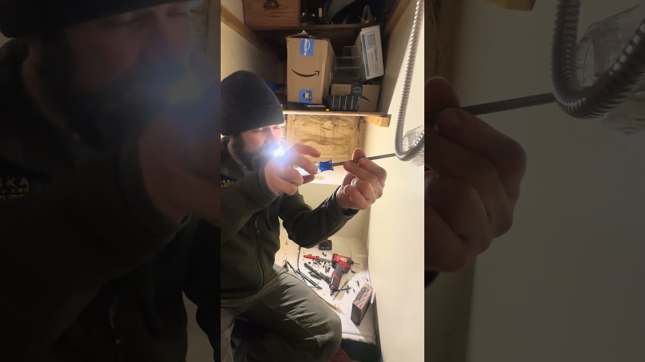 Never ending boat projects in the head 😂 shower may….soon be functional?! 🤔 #boatlife #sailaway