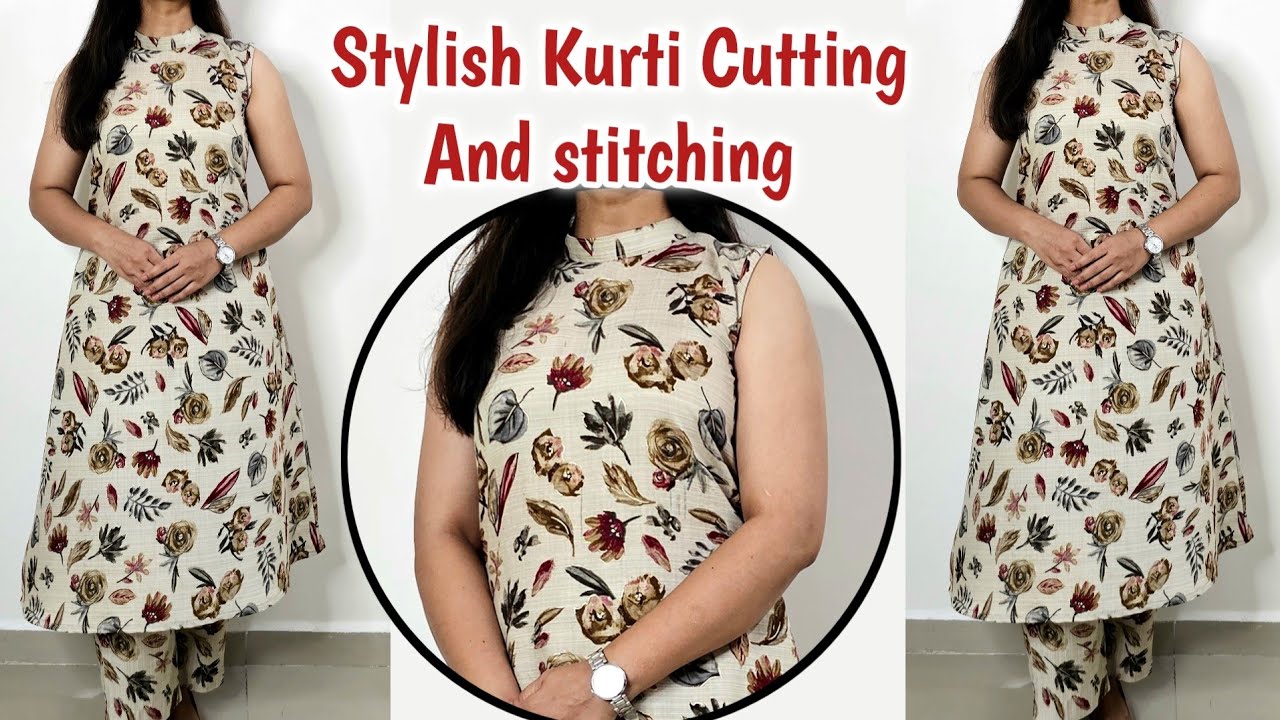 Latest Halter Neck Design Kurti Cutting And stitching | Stylish Collar Neck Design