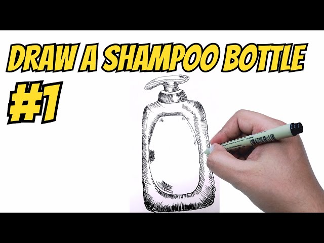 How to draw a shampoo bottle real easy - YouTube