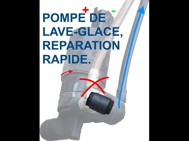 Réparation rapide d'une pompe de lave glace. 