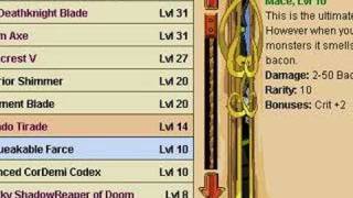 My Weapons on dragonfable!