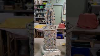 #potteryhandmade #sculpture #도자기공예 #채색분청 #박지문 채색분청기우아기도깨비문개합