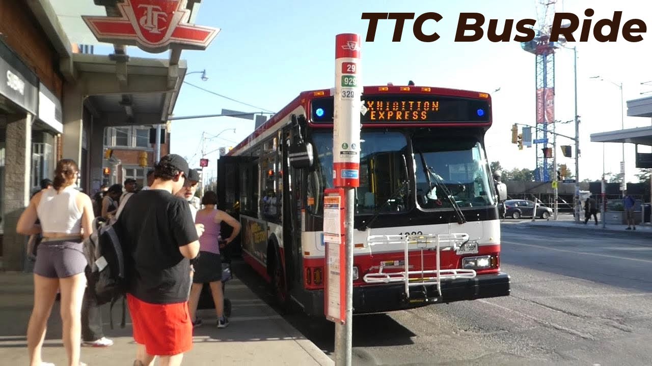 Toronto TTC Non Stop Exhibition Express Bus Ride to Dufferin Station 9