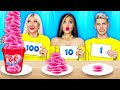 100 LAYERS FOOD CHALLENGE || Best Jelly Eyes Mukbang by RATATA COOL