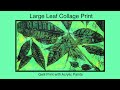 Large Leaf Gelli Print - for Collage - Tags - Cards - Junk Journals - Book Covers