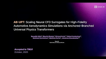 [TMLR] AB-UPT: Scaling Neural CFD Surrogates for High- Fidelity Automotive Aerodynamics Simulations