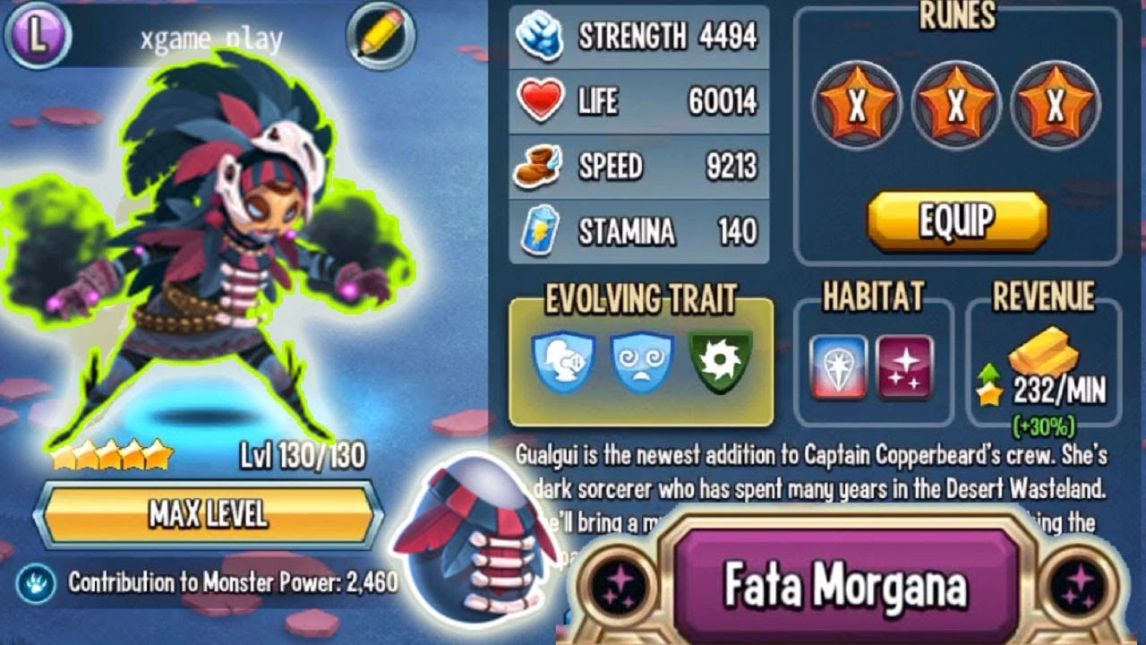 Monster Legends Gualgui level 130 review vs Helgudin who is worth