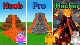 Download Lagu NOOB vs PRO: VOLCANO HOUSE Build Challenge in Minecraft! MP3
