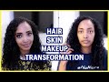 My Go To Hair, Makeup, Skincare ROUTINES! | Perfect Curls &amp; BIG Exotic Eyes! | Amena Teferi