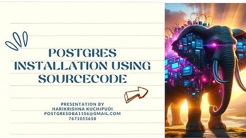 Postgres cluster installation using Source code
