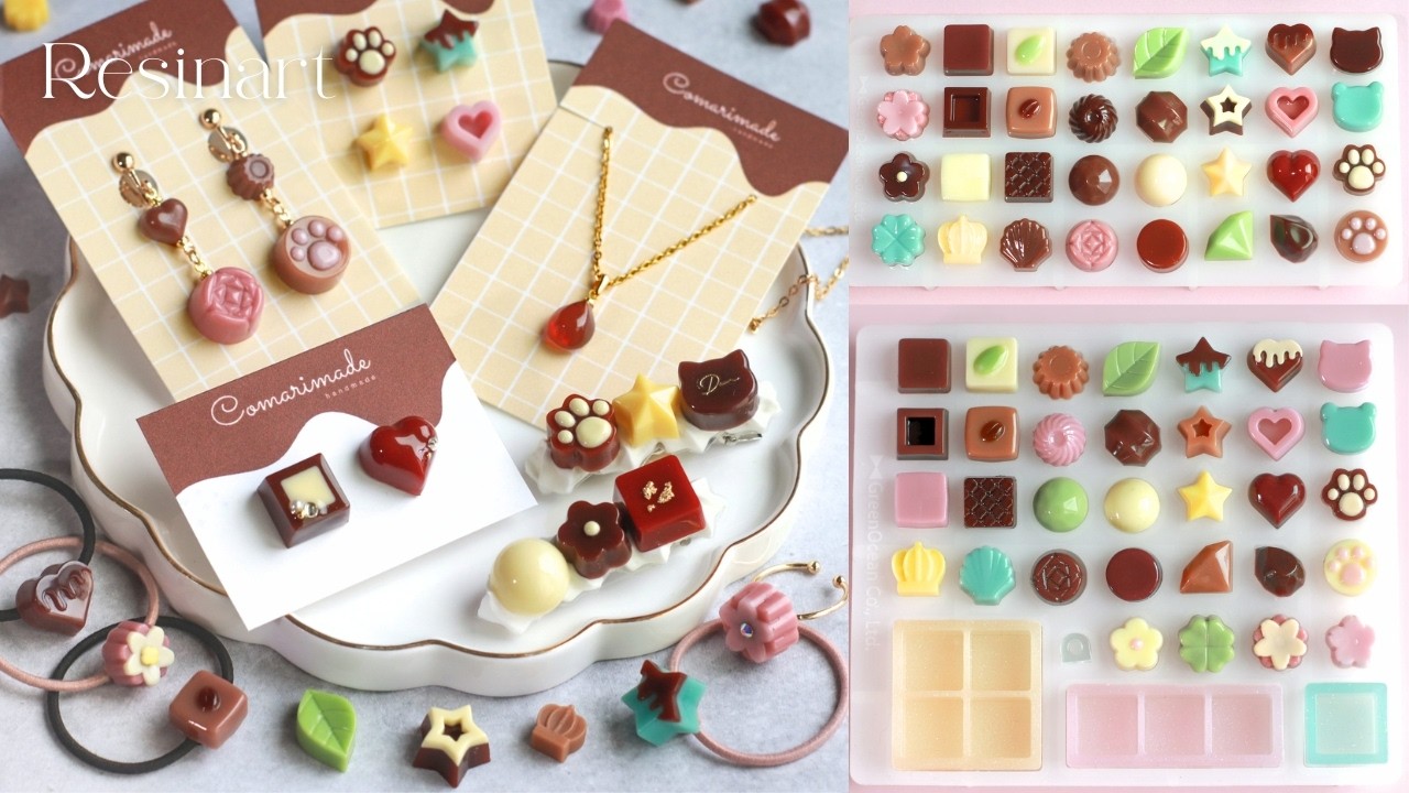 Resin art Stream 440【Chocolate accessory】 - YouTube