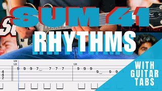 Sum 41- Rhythms Cover (Guitar Tabs On Screen)