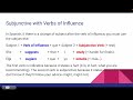 Subjunctive with Verbs of Influence