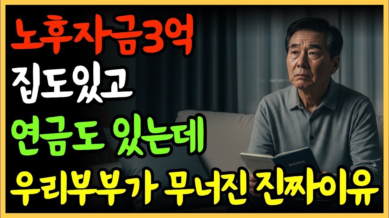 노후자금 3억이면 충분한 줄 알았습니다 집도 있고, 연금도 있었는데 우리 부부는 왜 무너졌을까요
