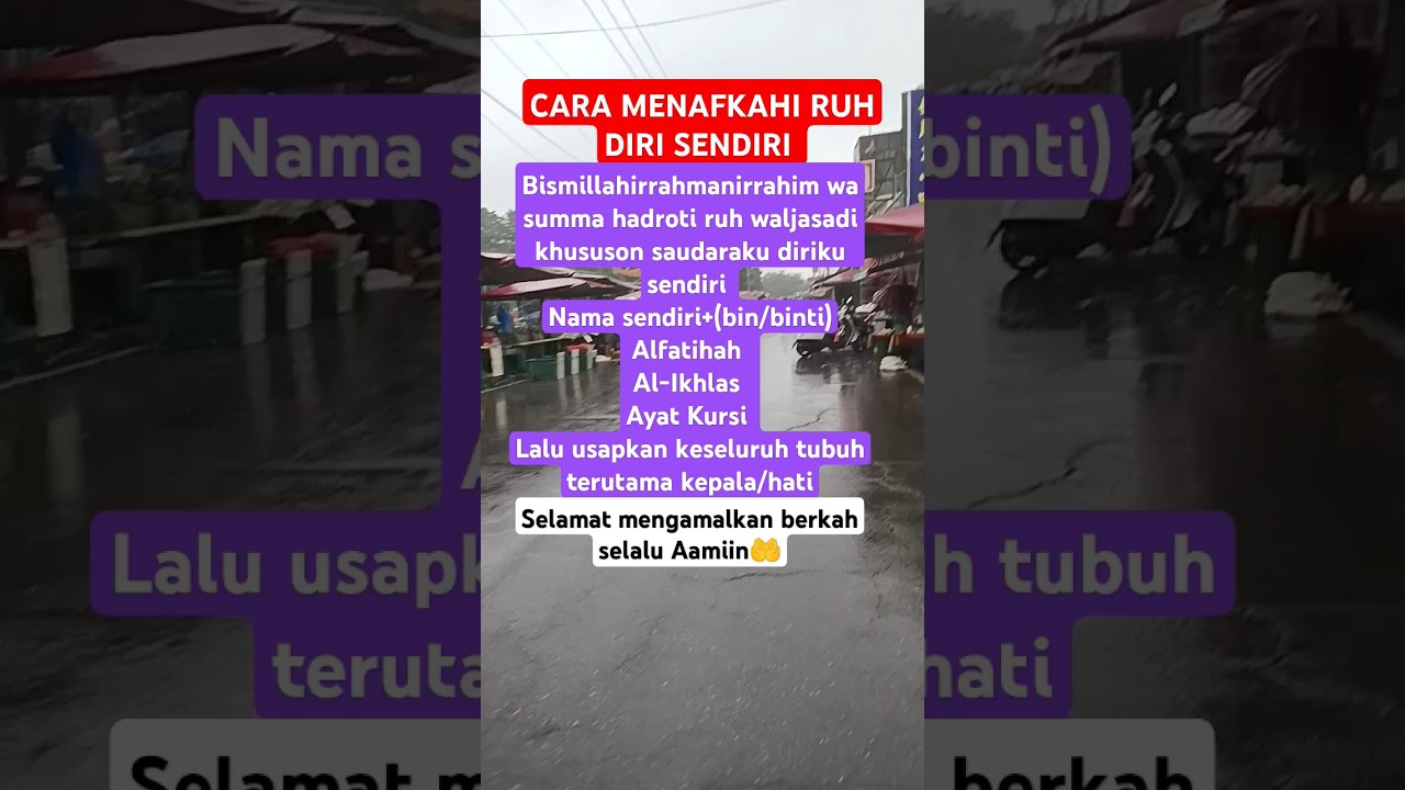 CARA MENAFKAHI RUH DIRI SENDIRI 