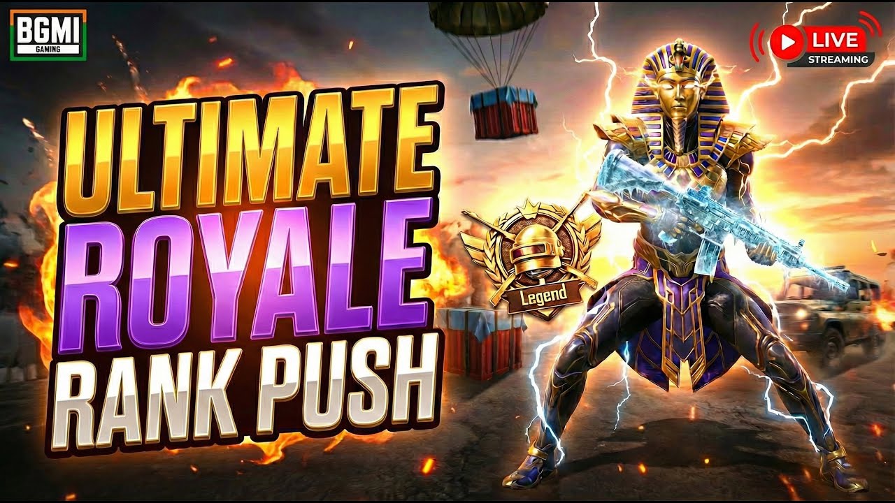 🔴 LIVE: ROAD TO LEGEND 🏆 | ULTIMATE ROYALE RANK PUSH 🚀 | HARDCORE LOBBY ...
