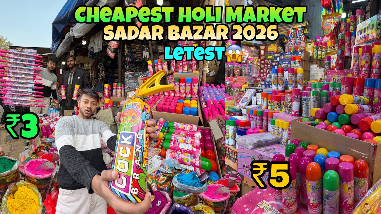 Cheapest Holi in Sadar Bazar 2026 😱🎨 | Full Color Masti