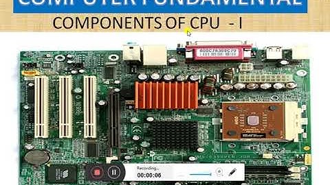 Class-9 cbse|Computer fundamental-Components of CPU, Primary and secondary memory