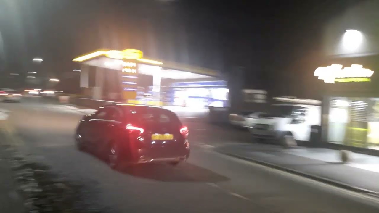 Walk in Blackburn Street Bazar England in night .No rush but cold weather here and back in home.