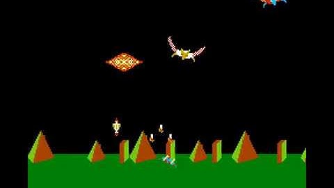 Nes game - Exerion - [Điện tử 4 nút] - "Phá đảo"  bắn ruồi Exerion