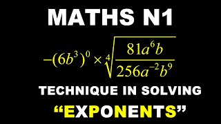 Strategy in solving exponents-Great exam tip for Mathematics N1 students-then proving your answer